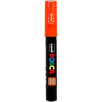 Produktbild von Uni Posca Marker, Strichstärke: 0,7 mm, PC-1M , Orange, extrafein, 1Stck