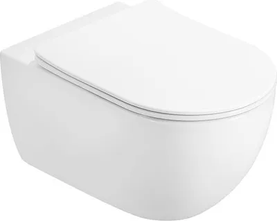 Produktbild von Mexen Carmen WC-Schüssel Rimless Tornado mit Slim-Absenkautomatik, Duroplast, weiß glänzend - 3088L4000T