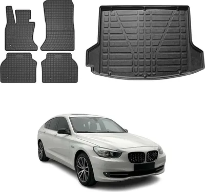 Immagine prodotto di Fußmatten & Kofferraumwanne Set für BMW 5er Gran Turismo 2009-2017 Gummi 5x