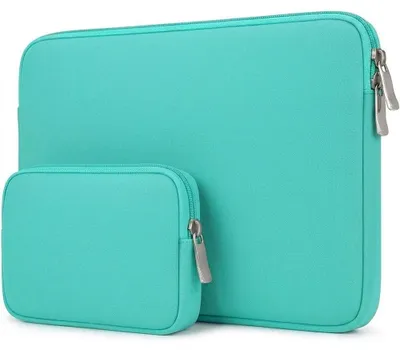Image de Housse Ordinateur 13 Pouces avec Pochette, Compatible avec MacBook Air 13 M5 M4 M3 M2 - Bleu