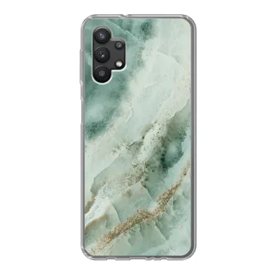 Produktbild von MuchoWow® Handyhülle Schutzhülle Hülle für Samsung Galaxy A32 5G Naturstein - Grün - Chic Silikon Softcase Handy Hülle - Softcase