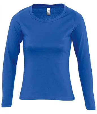 Produktbild von SOLs 11425 | Womens Long Sleeves-T Majestic Damen T-Shirt - Farbe: Royal Blue - Größe: XL