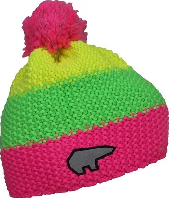 Produktbild von Eisbär Star Safety Pompon Bommelmütze 30123, Größe:One Size, Farbe:Schwarz