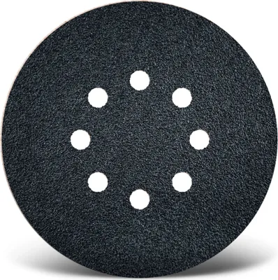 Produktbild von MENZER Black Klett-Schleifscheiben, 150 mm, 8-Loch, f. Exzenterschleifer, Siliciumcarbid (50 Stk.) K240