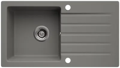 Produktbild von LINDBERGH® Granitspüle Grau "MEG33" inkl. Siphon Küchenspüle Einbauspüle Küche Spüle