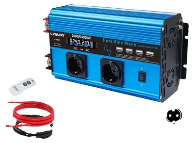 Produktbild von Wechselrichter, reine Sinuswelle, USB-Ausgang, 24V 4000W EU