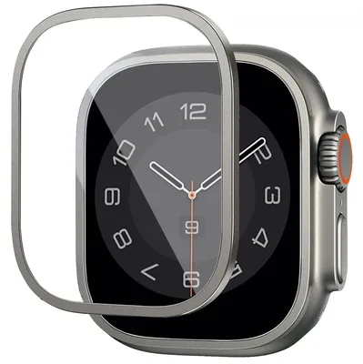 Obrázek produktu pro Jednoduchá instalace, ochranné sklo s rámečkem pro Apple Watch Series 4-6 / SE – 44 mm – stříbrné barvy