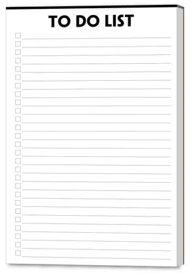 Produktbild von To-Do-Liste Notizblock 14 x 21,5 cm 50 Blatt Abreißblock mit Kartonrückseite