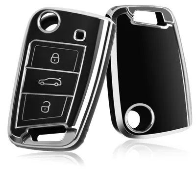 Productafbeelding van Siliconen Sleutelhoes voor VW Autosleutels, Zwart