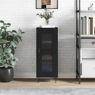 Produktbild von Schwarzes Sideboard aus Holzwerkstoff, 34,5 x 34 x 90 cm