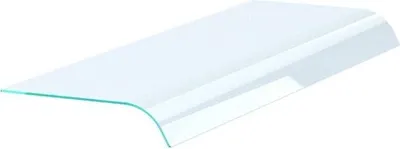 Produktbild von CHEFGASTRO Aufsatzbord mit Einseitig Abgerundet Glas 3/1 BxTxH 1000x500x108mm