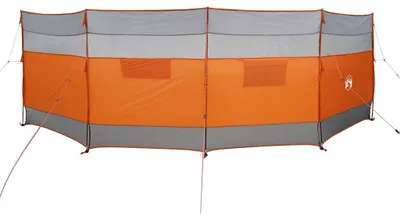 Image de vidaXL Paravent de camping Gris et orange 510x153 cm Imperméable à l'eau