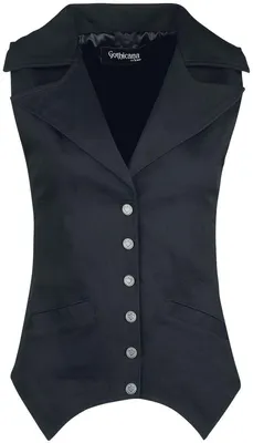 Produktbild von Gothicana by EMP Damen schwarze Weste mit Reverskragen M