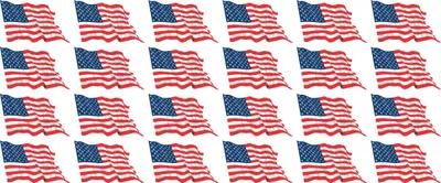 Produktbild von Mini Aufkleber Set - Pack wehend - 33x20mm - selbstklebender Sticker - USA - United States - Flagge / Banner / Standarte fürs Auto, Büro, zu Hause und die Schule - 24 Stück