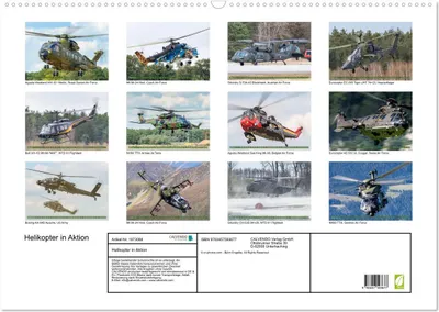 Produktbild von Helikopter in Aktion (Wandkalender 2026 DIN A2 quer), CALVENDO Monatskalender