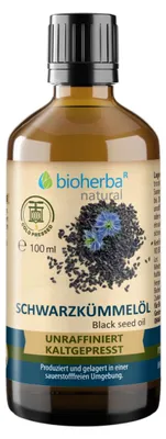Produktbild von Bioherba Schwarzkümmelöl 100 ml - kaltgepresst  unraffiniert