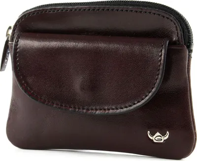 Image de Golden Head Cuir étui à clés Colorado Classic Zipped Key Case Burgundy brun pourpre