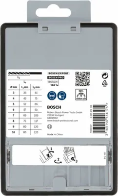 Image de Bosch 2607010533 Bosch RobustLine Holzbohrer Set 3-10mm 8 tlg.