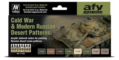 Produktbild von Vallejo Model Air AFV 71620 Cold War & Modern Russian Desert Patterns 8x 17mlAirbrush Farben