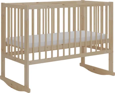 Produktbild von Babybett Kinderbett Hania mit Wiege- Kiefernholz,  Höhenverstellung