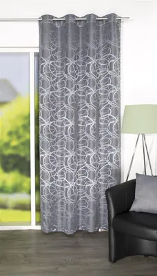 Produktbild von Home Wohnideen Ösenschal Dekostoff Jacquardmusterung 245 x 140 cm Rot