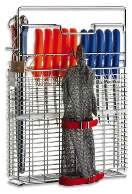 Image de F. DICK Porte-couteaux pour 10 couteaux & 2 fusils à aiguiser avec porte-gant pratique - Rangement professionnel des couteaux Acier inoxydable 9021101