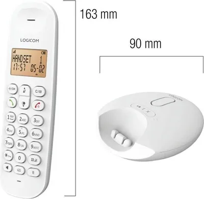 Produktbild von Schnurloses Festnetztelefon - LOGICOM - DECT ILOA 155T SOLO - Weiß - Mit Anrufbeantworter