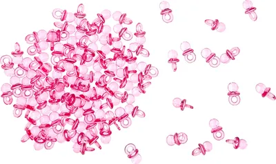 Produktbild von Oblique Unique 100 Mini Schnuller rosa Tischdekoration Streudeko Taufe Geburt Dekoration Baby Shower