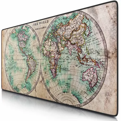 Image de CSL Gaming Tapis de souris, Sous-mains XXL 900 x 400mm, Précision & Vitesse, Old Map