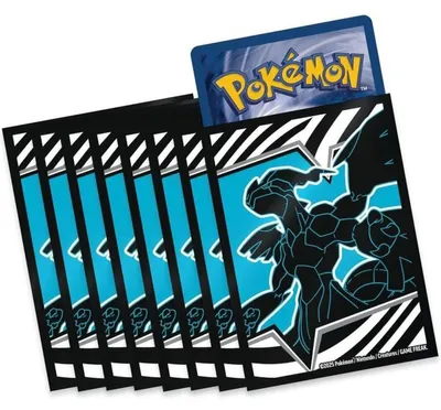 Immagine prodotto di Custodie protettive "Friki Monkey" di alta qualità per carte Pokémon [65 custodie], metti in mostra le tue carte con le custodie promozionali Pokémon ETB, custodie per carte Pokémon (Zekrom)