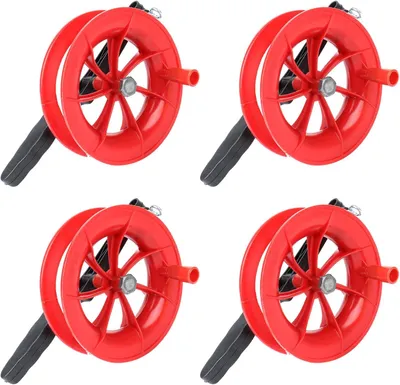 Imagen del producto de Juego de 4 carretes para cometas, con 100 metros de cuerda de plástico, para actividades al aire libre
