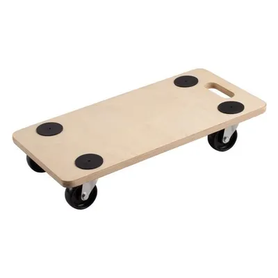 Produktbild von Metafranc Transportroller 590 x 290 mm 200 kg Tragkraft Sperrholz PP-Räder Möbelroller