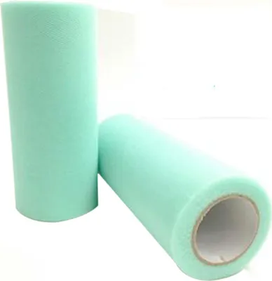 Produktbild von Tüllstoff 2 Rollen Bunt Tüll Meterware Tüll Rolle, Tüll Stoff Rollen, 15cm x 90M Tüllband Tüll Dekostoff, Tüllrolle für DIY Basteln Tutu Röcke Hochzeit Party Dekoration