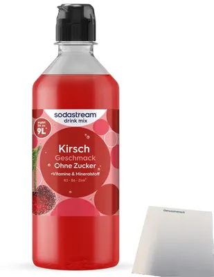 Produktbild von Sodastream Kirsch ohne Zucker Sirup drink mix (440ml Flasche) + usy Block
