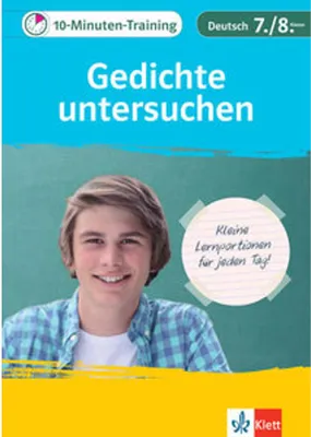 Produktbild von Klett 10-Minuten-Training Deutsch Aufsatz Gedichte untersuchen 7./8. Klasse
