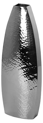 Produktbild von ALETTA Vase - H. 30 cm in silber aus Edelstahl - Vase für Pampasgras