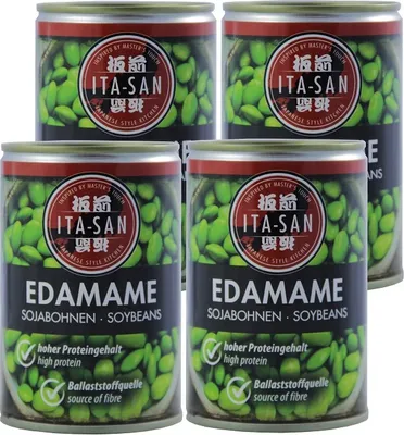 Produktbild von [ 4x 400g / 230g ATG ] ITA-SAN Edamame Sojabohnen Sojabohnenkerne / Soybean Kernels