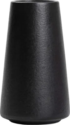 Zdjęcie produktu dla Waza 15 cm, matowa czarna ceramika, na kwiaty, minimalistyczny styl, dekoracja wnętrz