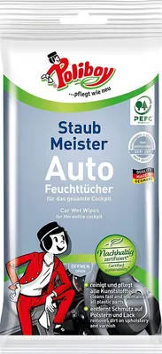 Obrázok produktu pre Poliboy Staubmeister vlhčené obrúsky do auta 20 kusov