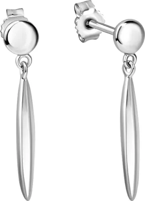 Produktbild von V Ohrhänger 925/- Sterling Silber 2,4cm weiß 371220464R