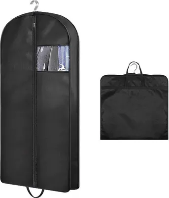Produktbild von Kleiderhose schwarz 60x127x10cm mottenbeständig mit Reißverschluss
