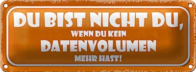 Produktbild von Blechschild Spruch 27x10cm du bist nicht du wenn du kein Dekoration
