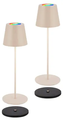 Productafbeelding van RGBW LED-tafellamp, draadloos, IP44, oplaadbare tafellamp, dimbaar, met touchbediening