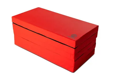 Produktbild von Turnmatte klappbar 250 x 100 x 8 cm ROT/SCHWARZ Fitness Weichbodenmatte Sportmatte Jeflex