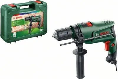 Immagine prodotto di Trapano a percussione Bosch EasyImpact 600, 600 W, incl. impugnatura supplementare, arresto di profondità e valigetta