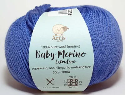 Image de Baby Merino Extrafine Art'is Yarn 100 % laine | Sans mulesing & Superwash (50 g / 200 m) (11 lavande)