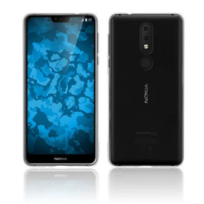 Produktbild von PhoneNatic Case kompatibel mit  Nokia 7.1 - Crystal Clear Silikon Hülle transparent Cover