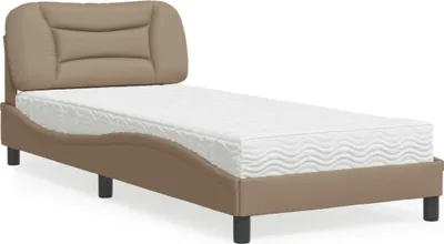 Produktbild von vidaXL Bett mit Matratze "Hvar" Cappuccino-Braun 80x200 cm Kunstleder