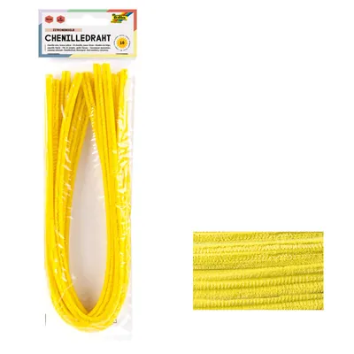 Produktbild von folia Chenilledraht (Pfeifenputzer), zitronengelb
