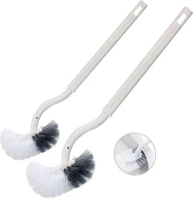 Produktbild von 2er-Pack Toilettenbürsten, Toilettenbürste mit Randreiniger, verbesserte Toilettenbürste